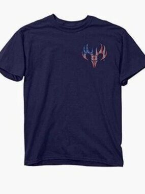 Buck Wear Stand Up for The Anthem Men's T-Shirt, Navy, Medium